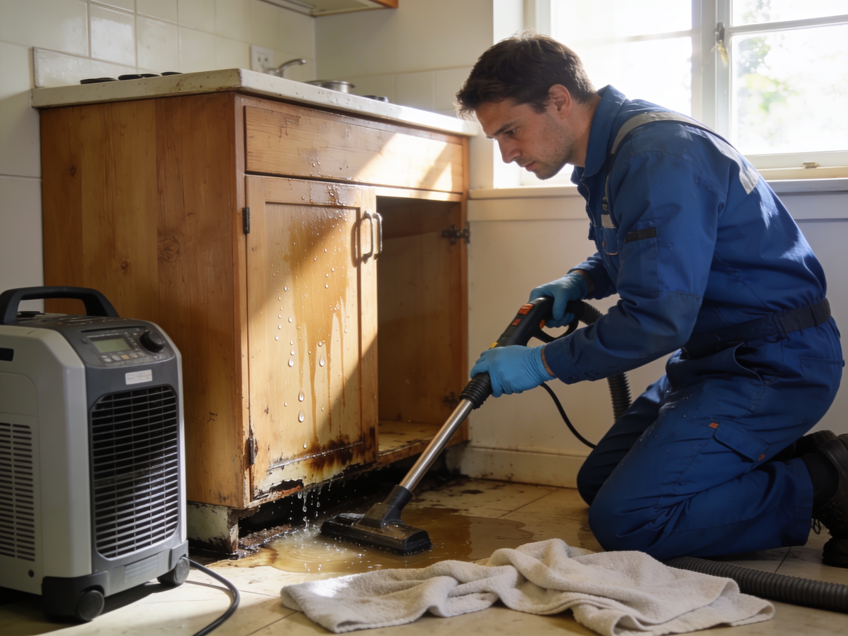 Cabinet Water Damage Repair in Austin